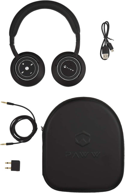 Wavesound 3 Bluetooth 5.0 Headphones Active Noise Cancelling / 16-Hour Battery Life with Precision-Engineered Sound / Foldable Travel & Over-Ear Headphones (Black)