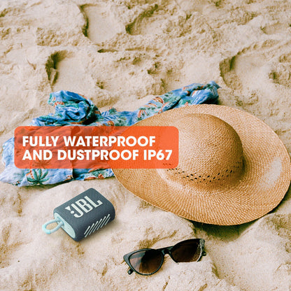 Go 3 - Portable Waterproof Speaker - Bold Style and Big Sound Wherever You Go - Black