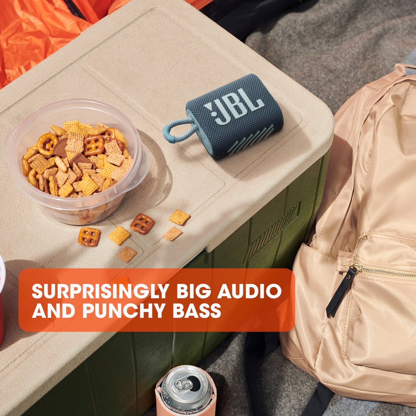 Go 3 - Portable Waterproof Speaker - Bold Style and Big Sound Wherever You Go - Black